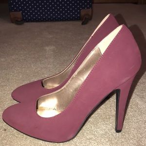 Suede Maroon Heels